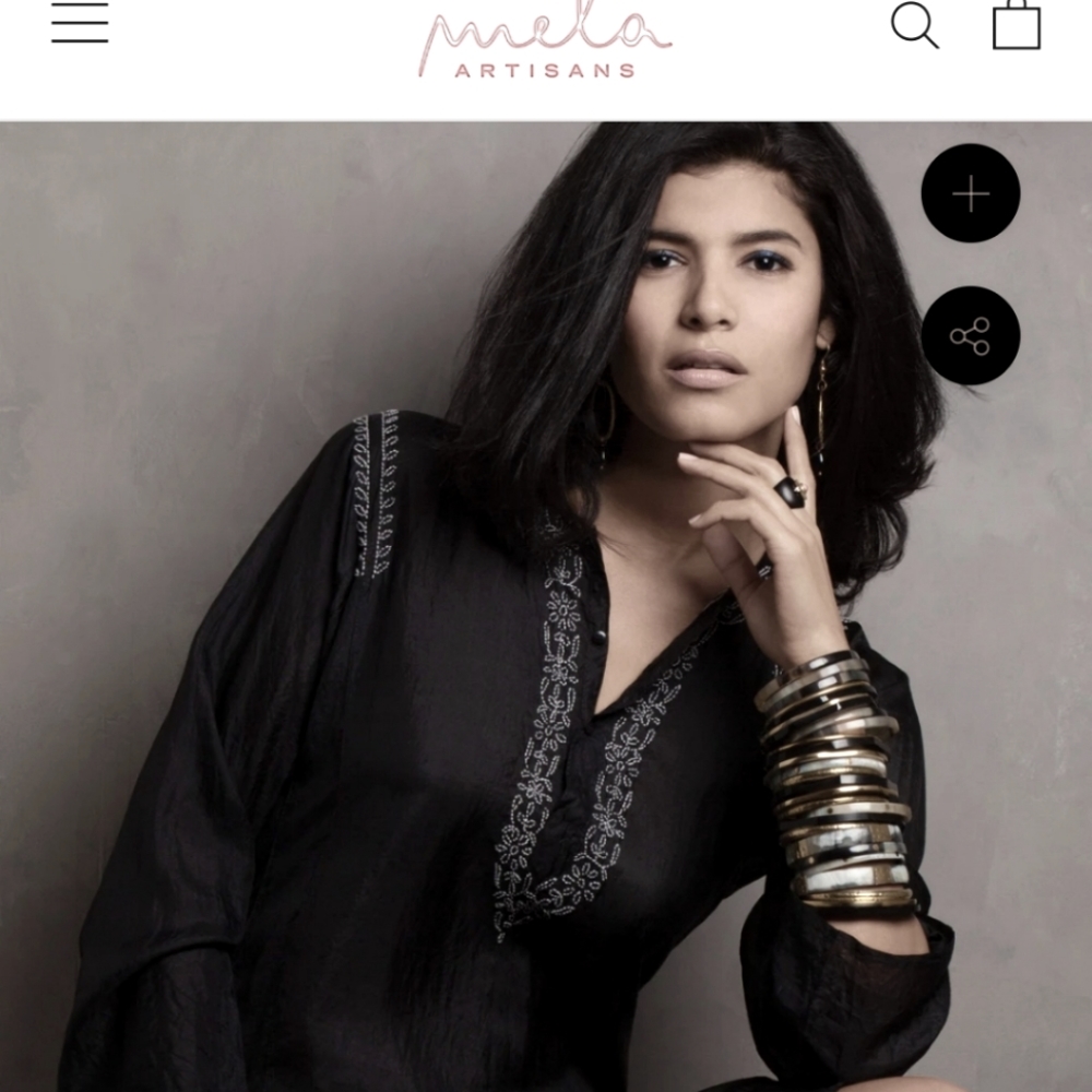 Mela Artisans Bachata brass Bangle set 5 bracelets